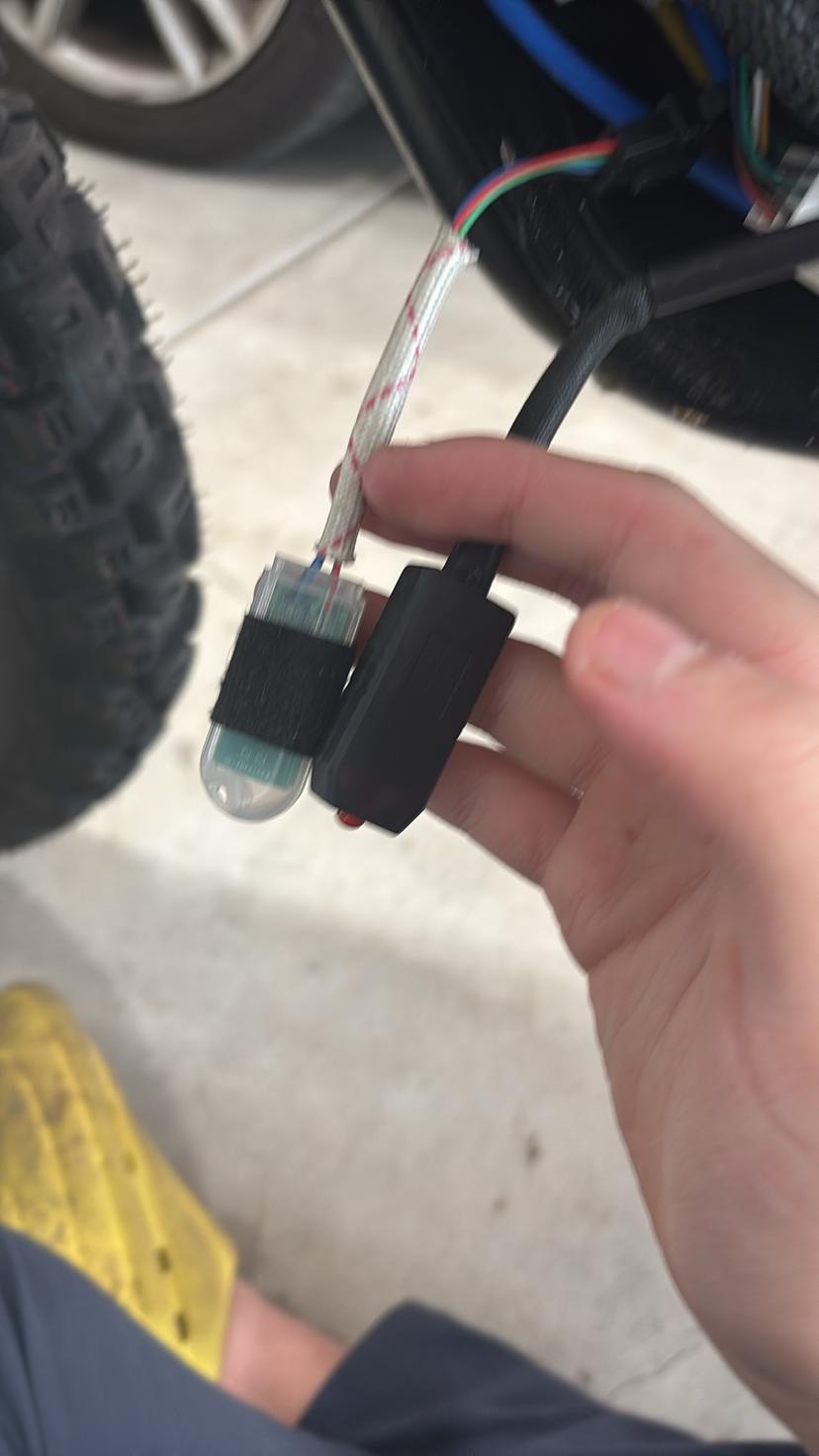 Comparison of clear and black dongles