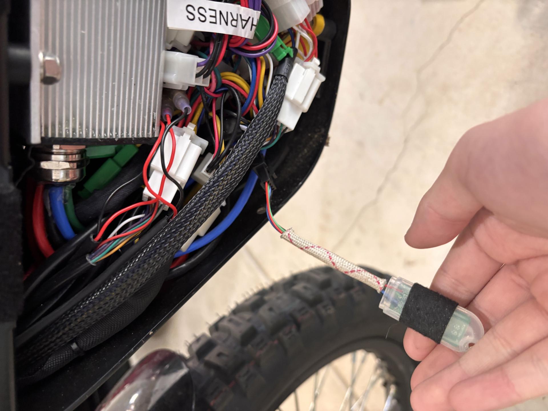 Internal wiring with dongle connection